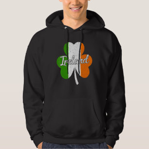 Vintage Ireland Flag Irish Flag Green St Patrick's Hoodie