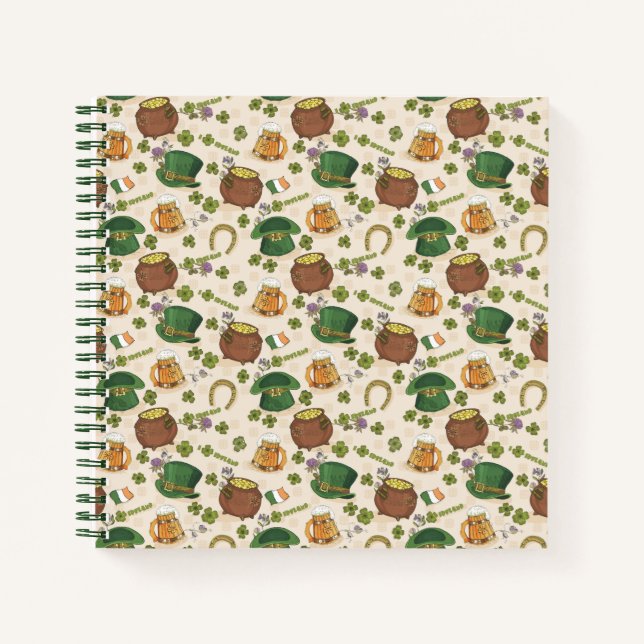 Vintage Ireland Icon Pattern Notebook (Front)