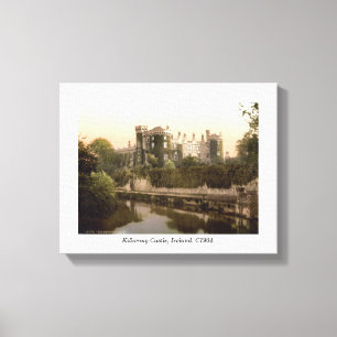 Vintage Ireland, Kilkenny mediaeval castle Canvas Print