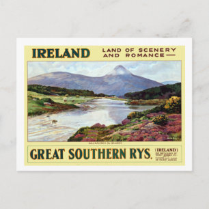 Vintage Ireland Land of Scenery and Romance Travel Postcard