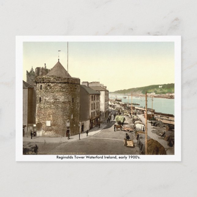 Vintage Ireland, Reginalds Tower Waterford Postcard (Front)