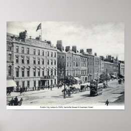 Vintage Ireland, Sackville Street 1905 Dublin Poster