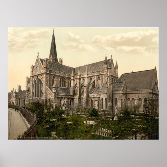 Vintage Ireland, Saint Patrick's Cathedral Dublin Poster (Front)