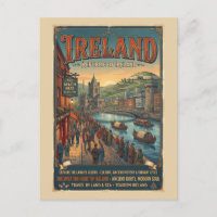Vintage Ireland Travel Poster