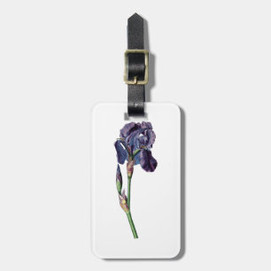 Vintage Iris Luggage Tag