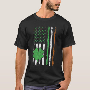 Vintage Irish American Flag Ireland Flag Saint Pat T-Shirt