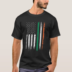 Vintage Irish American Flag Shamrock St Patrick's T-Shirt