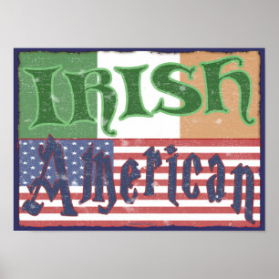 Vintage Irish American Poster