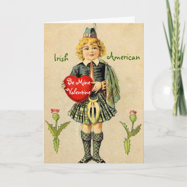 Vintage Irish American Valentine's Day Card (Front)