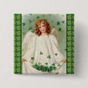 Vintage Irish Angel button