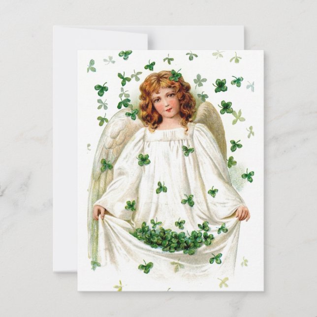 Vintage Irish Angel St Patricks Card (Front)