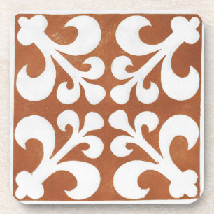 Vintage Irish Celtic Art Design Red Coaster