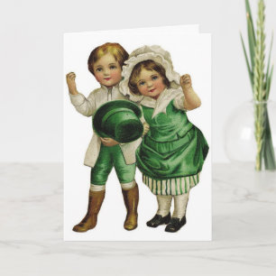 Vintage Irish Children for St. Patrick's Day, Card
