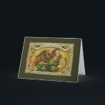 Vintage Irish Christmas Greeting Card<br><div class="desc">Retro / Vintage Irish Christmas greeting card.  Lovely Angel playing a harp!  Nollaig Shona Dhuit!  Merry Christmas!</div>