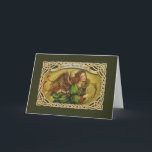 Vintage Irish Christmas Greeting Card<br><div class="desc">Retro / Vintage Irish Christmas greeting card.  Lovely Angel playing a harp!  Nollaig Shona Dhuit!  Merry Christmas!</div>