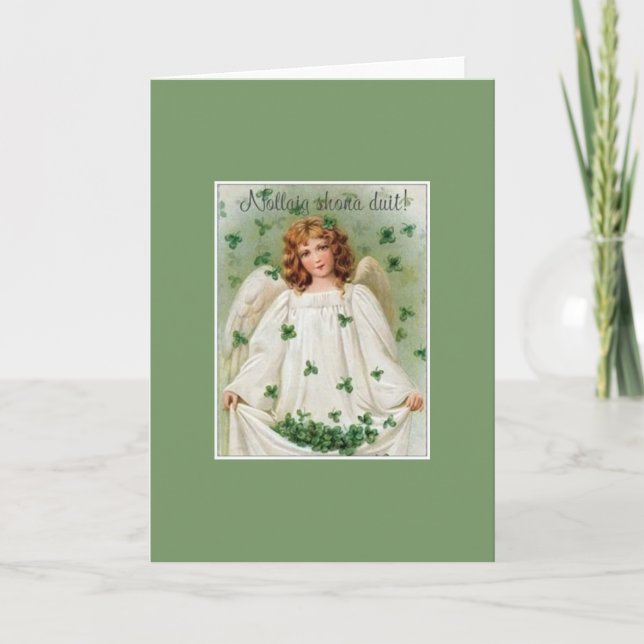 Vintage Irish Christmas Greeting Card (Front)
