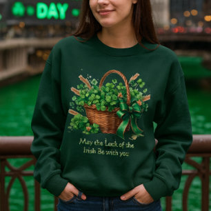 Vintage Irish Clover in Basket Sweatshirt