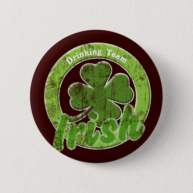 Vintage Irish Drinking Team 6 Cm Round Badge (Front)