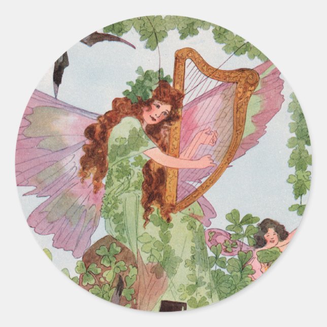 Vintage Irish Faerie Sticker (Front)