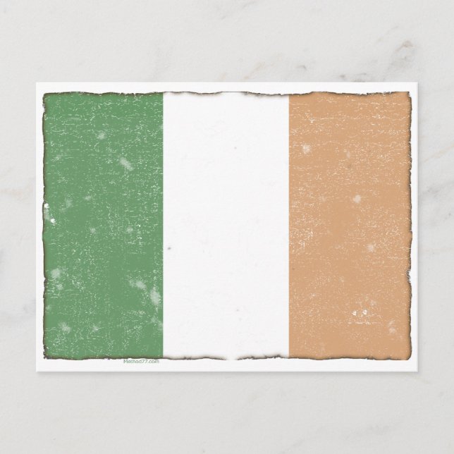 Vintage Irish Flag Postcard (Front)