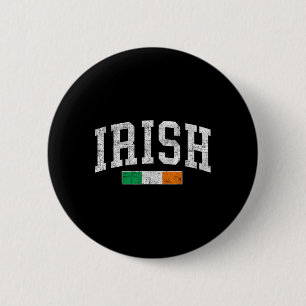 Vintage Irish Flag St Patricks Day Retro Ireland S 6 Cm Round Badge