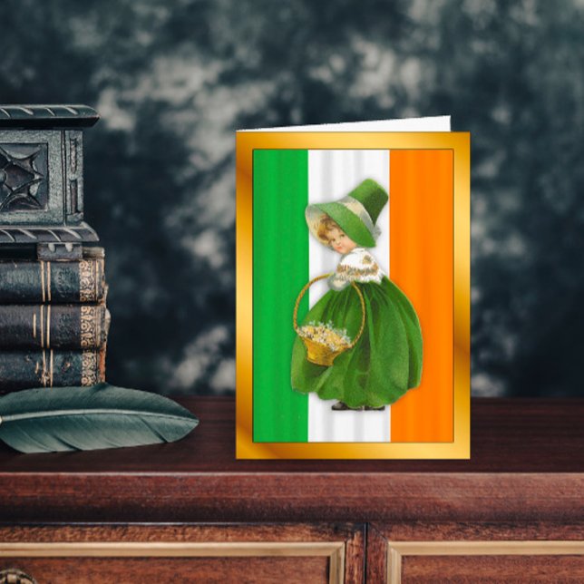 Vintage Irish Girl St. Patrick's Day Card (Creator Uploaded)