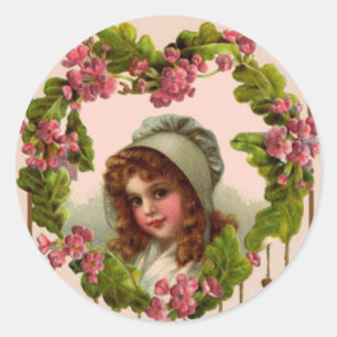 Vintage Irish Girl Sticker