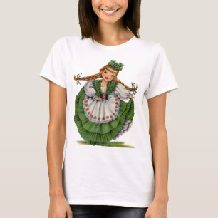 Vintage Irish Girl Traditional Dress T-Shirt