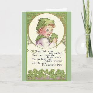 Vintage Irish Lad St. Patrick's Day Card