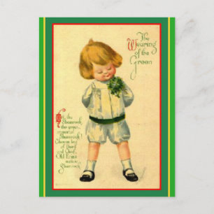 Vintage Irish Laddie - St. Patrick's Greeting Postcard