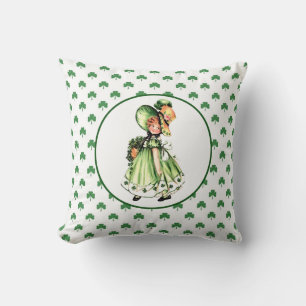 Vintage Irish Little Girl Gift Cushion