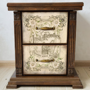 Vintage Irish Melodies Music Ephemera Decoupage Tissue Paper