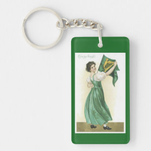 Vintage Irish Miss Key Ring