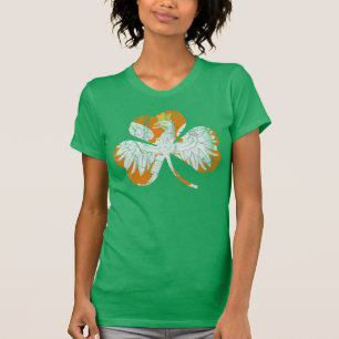 Vintage Irish Polish Eagle Heritage Shamrock T-Shirt