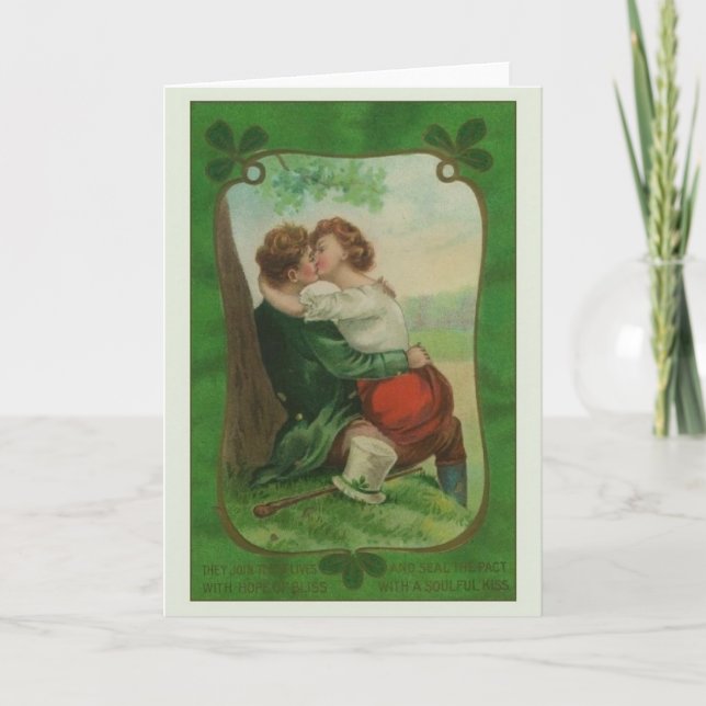Vintage Irish Romance St. Patrick's Day Card (Front)