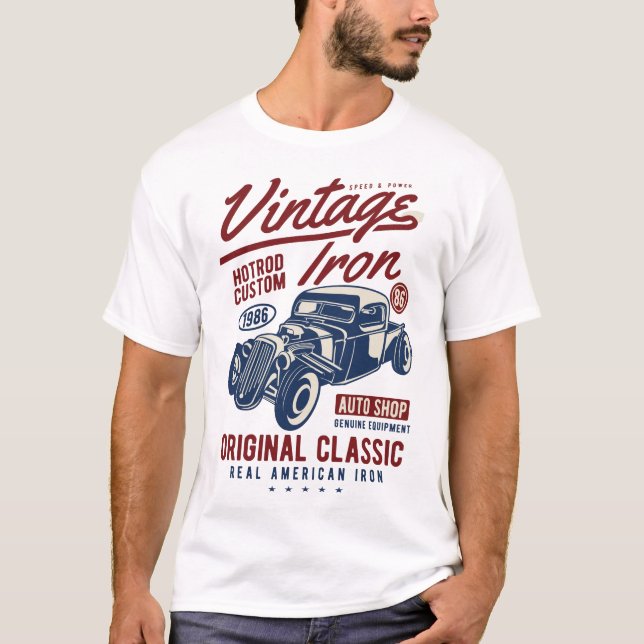 Vintage iron,cars T-Shirt (Front)