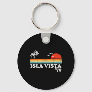 Vintage Isla Vista Beach California Retro Surfing  Key Ring