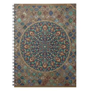 Vintage Islamic Geometric Mandala & Floral Mosaic Notebook