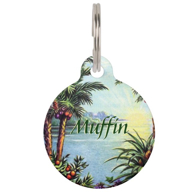 Vintage Island Pet Tag (Front)