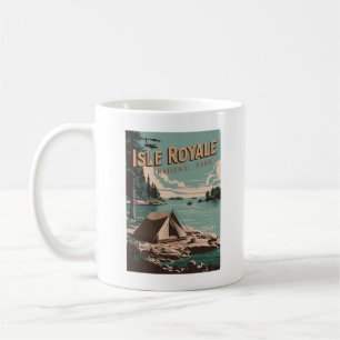 Vintage Isle Royale National Park Camping Coffee Mug