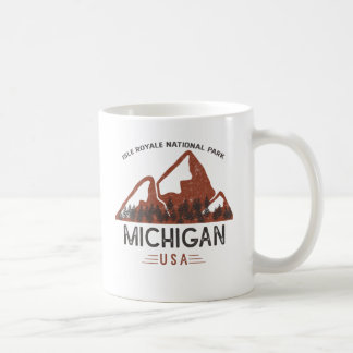 Vintage Isle Royale National Park Michigan Coffee  Mug