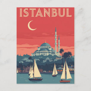 Vintage Istanbul Travel Postcard
