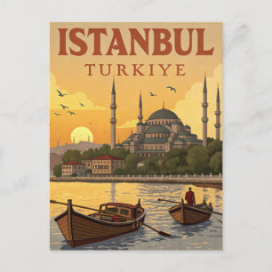 Vintage Istanbul Travel Postcard