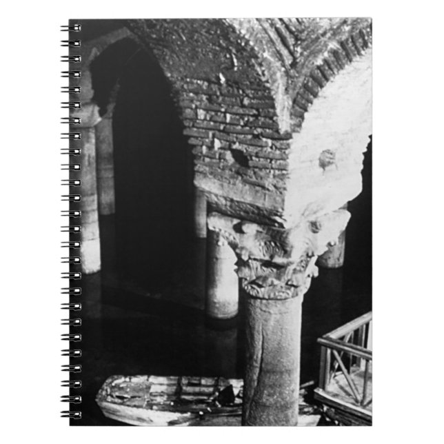 Vintage Istanbul Underground Cistern Basilica 1970 Notebook (Front)