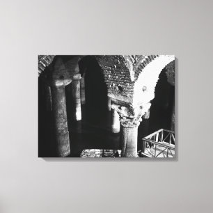 Vintage Istanbul Underground Cistern Basilica Canvas Print