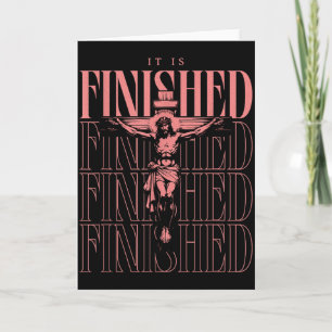 Vintage It Is Finished - Jesus On The Cross Christ Card