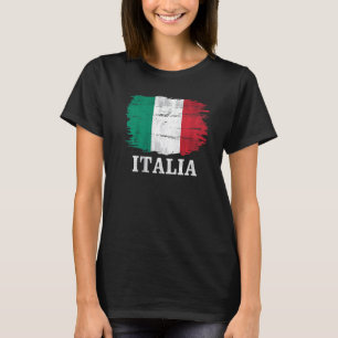 Vintage Italia Flag For Italy Italian Italiano T-Shirt
