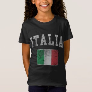 Vintage Italia Italian Flag Italy Italiano T-Shirt