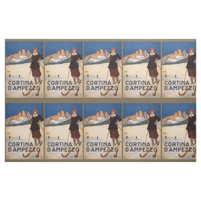 Vintage Italian Alps customizable fabric (Fat Quarter)