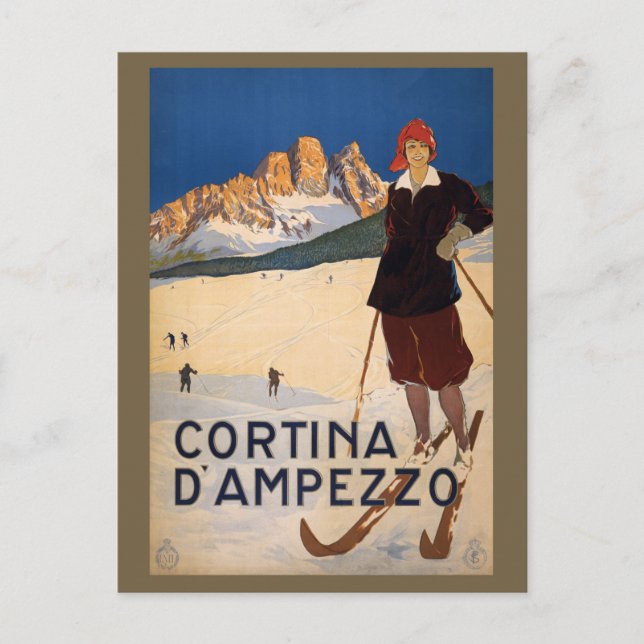 Vintage Italian Alps postcard (Front)